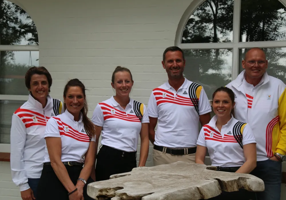 Het Belgische dressuurteam kwam hier trainen voor de Olympische Spelen in Parijs.